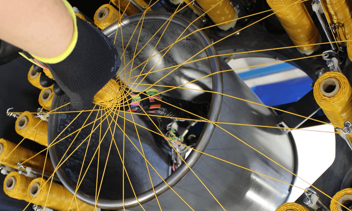 Wire harness braiding